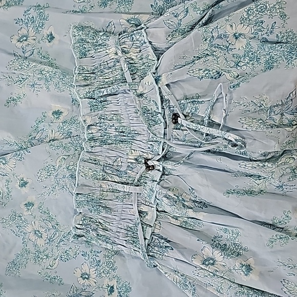 NEW FREE PEOPLE Still The One Lounge Ruffles Wide Leg Cotton Pants - Picture 7 of 9